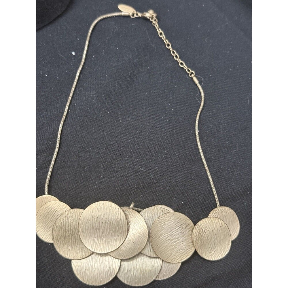 Talbots Multi Gold-Toned Circular Disk Statement … - image 4